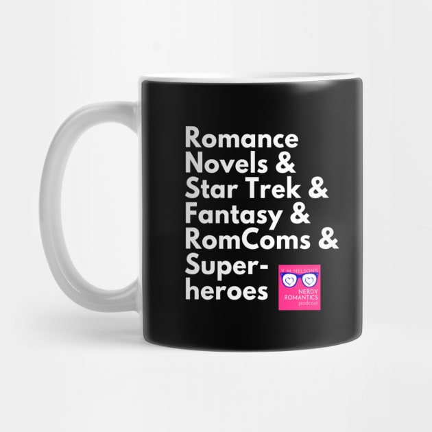 NRP Topic White Letters romance logo by Nerdy Romantics Fan Shop